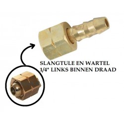 Slangtule en wartel 1/4" LINKS BN