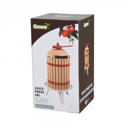 Fruitpers Grouw houten korf 18 l