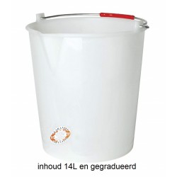 emmer wit 14 l zonder deksel + giettuit
