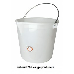 emmer wit 25 l zonder deksel + giettuit
