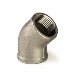 RVS Knie 45° Bi/Bi 3/8"