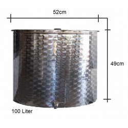 Vat Inox Vlakbodem +deksel...