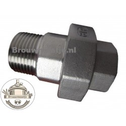 RVS Koppeling bi/bu con 1"