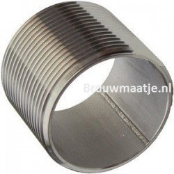 RVS Draadnippel 1/2"
