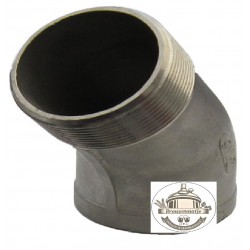 Knie bi-bu 45⁰ 3/4" RVS 316