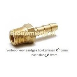 slangtule met buitendraad 1/8"