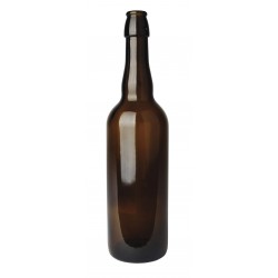 Beugelfles 75 cl bruin,...