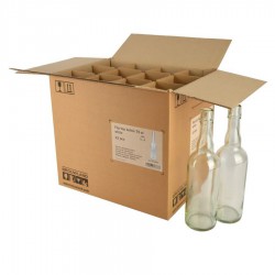 Beugelfles 75Cl transparant...